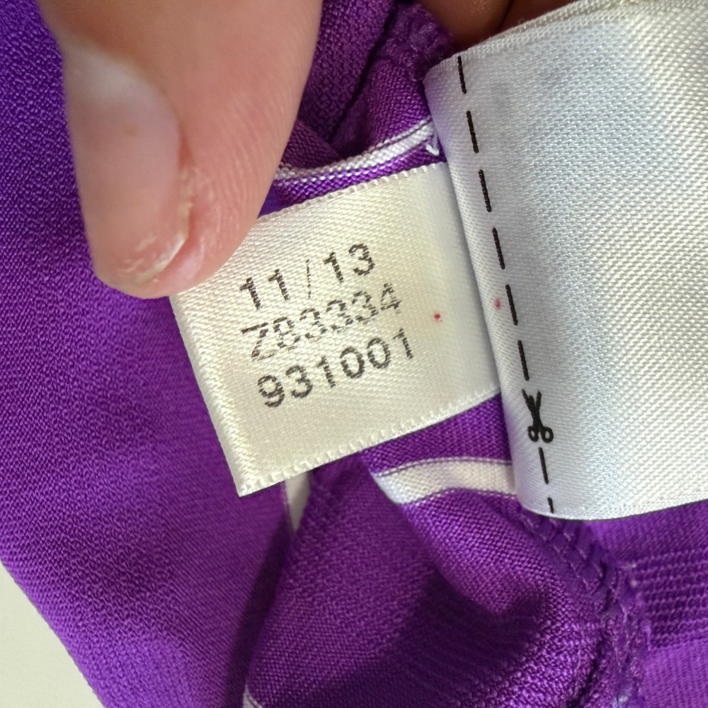 Adidas Golf Puremotion Purple Striped Polo Shirt Men's Sz L Spring Island Golf - Picture 10 of 11